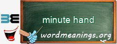 WordMeaning blackboard for minute hand